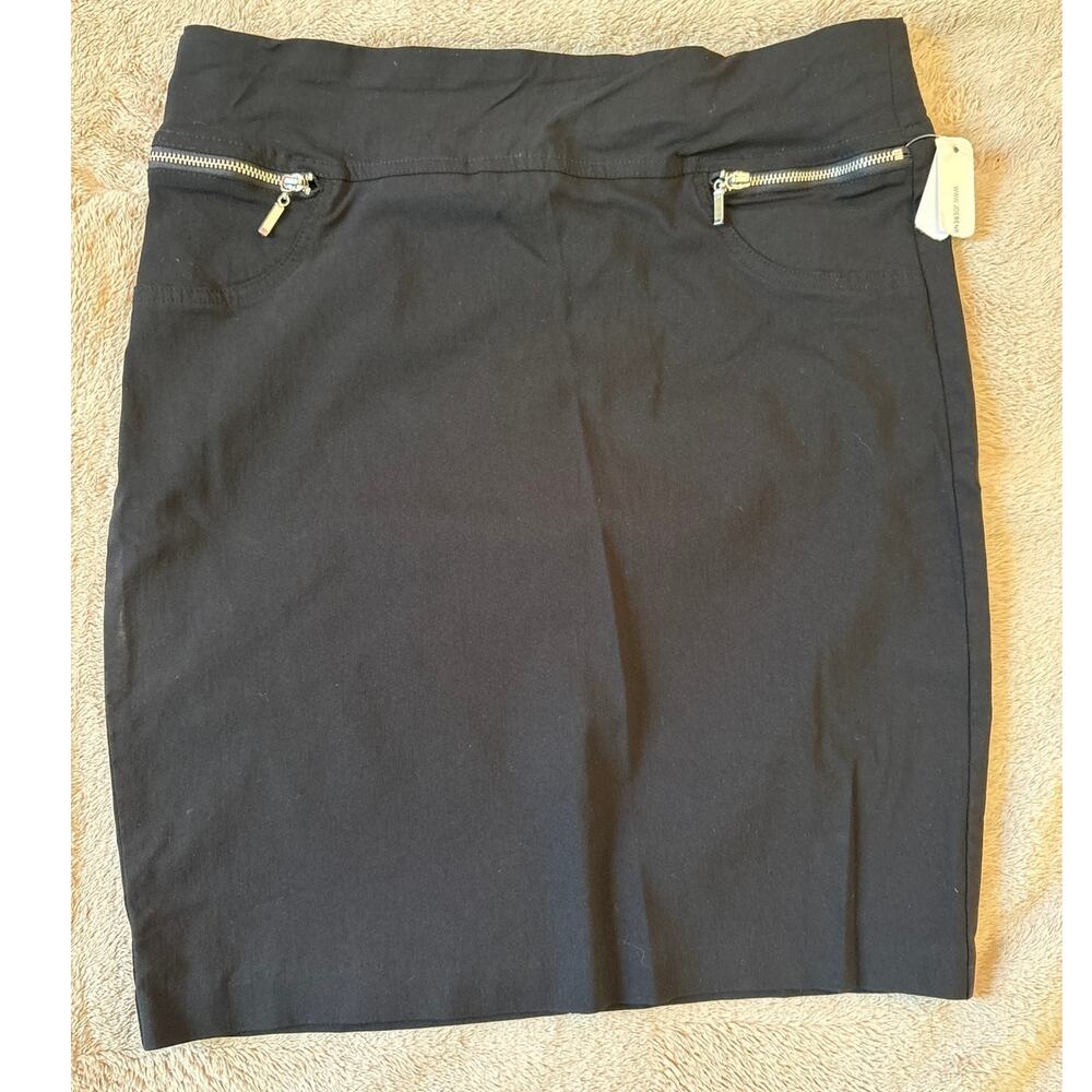 Joe B Black Pencil Skirt with Zip Pockets Size XL
